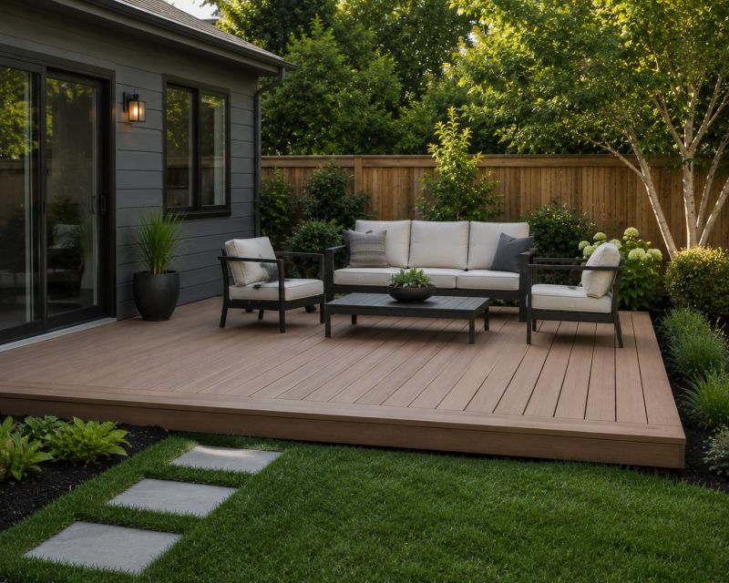 Ground Level Deck Construction in Redmond, WA
