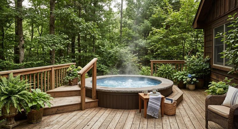 Hot Tub Deck Construction in Boston, MA