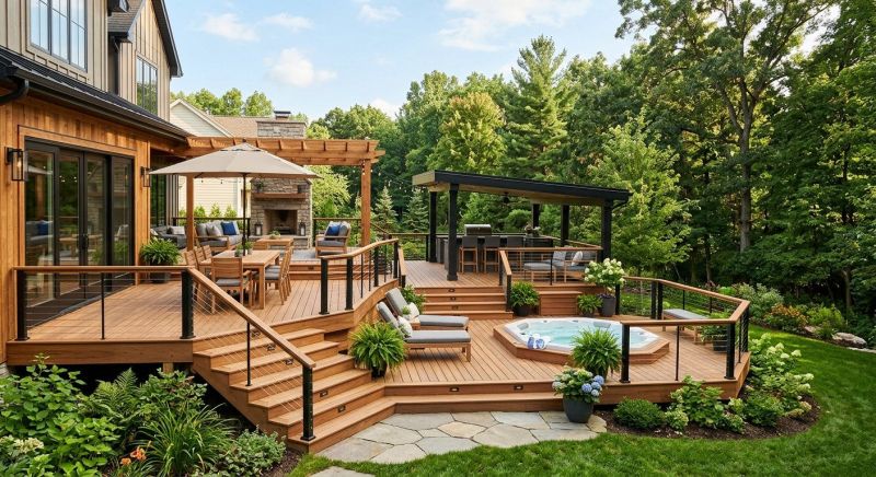Multi Level Deck Installation in Worcester, MA