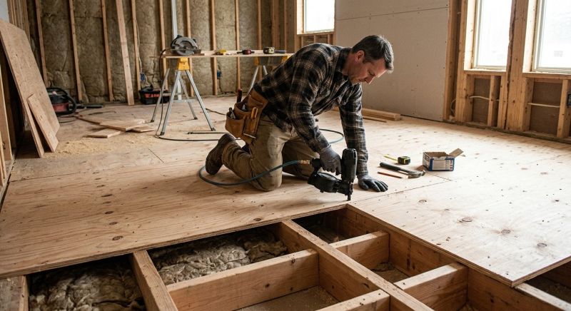 Plywood Flooring Installation in Wilmington, NC