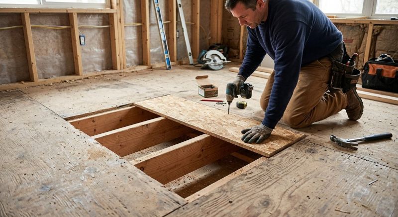 Plywood Subfloor Repair in Wilmington, NC