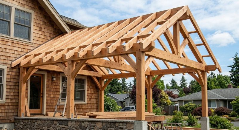 Porch Roof Framing in Wilmington, NC