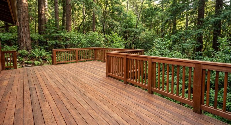 Redwood Deck Installation in Norwalk, CT