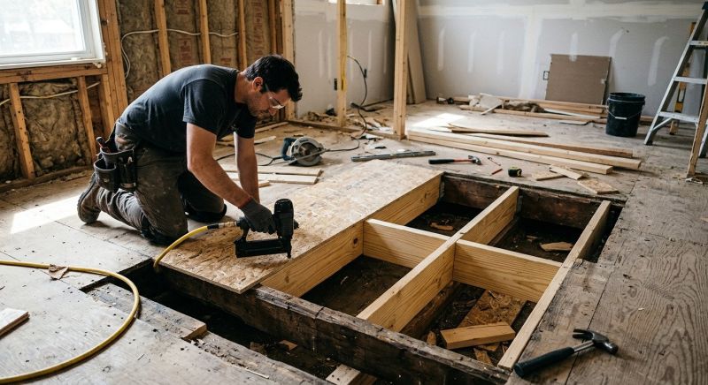 Sagging Floor Joist Repair in Wilmington, NC