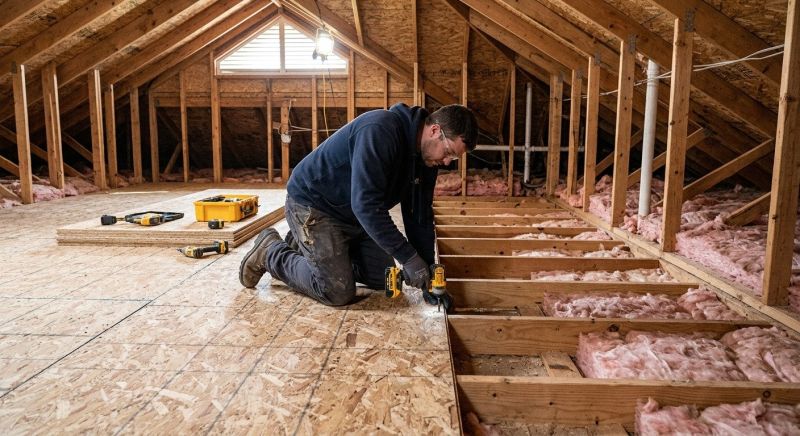 Attic Subfloor Installation in Wilmington, NC