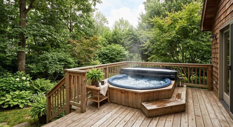 Hot Tub Deck Installation in Stamford, CT