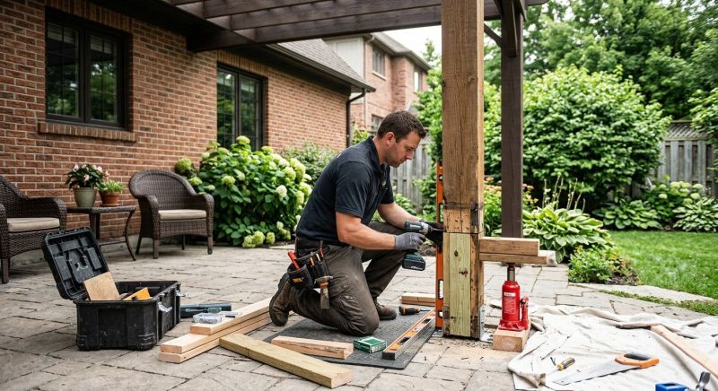 Patio Column Repair in Redmond, WA