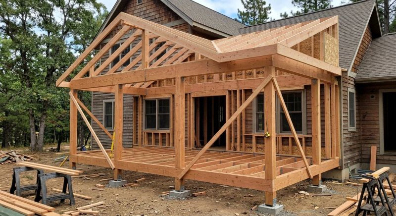 Porch Roof Framing in Wilmington, NC