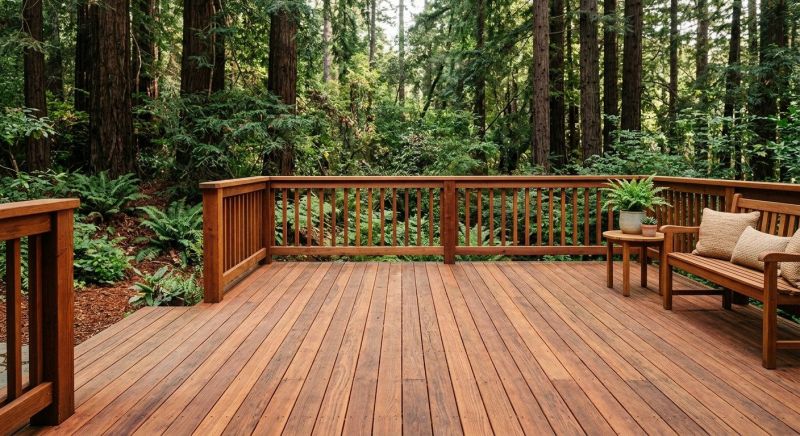Redwood Deck Installation in Fairfield County, CT